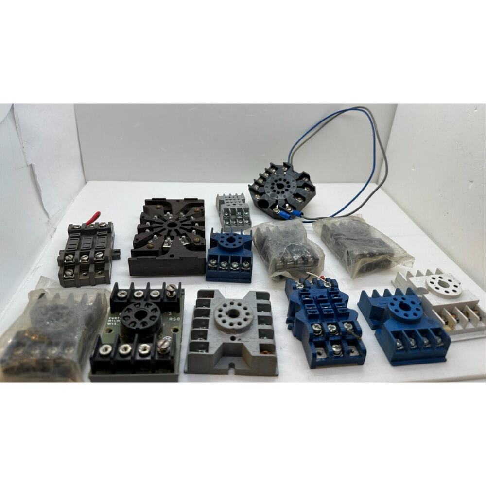 Lot of 13 Relay Socket - Untested as is